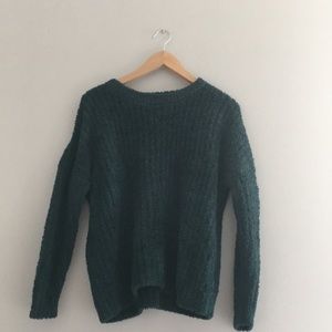 Forest Green Fuzzy Sweater